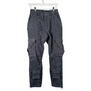Maniere de Voir Grey Corduroy Cargo Pants Grunge Emo Punk Goth NWT Womens 8
